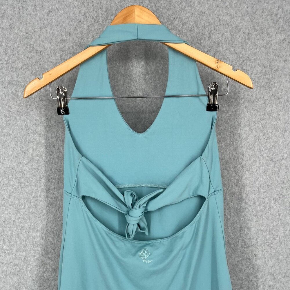 Patagonia Womens Athletic Morning Glory Dress Size M Blue Tie Back Halter Active - Picture 3 of 12